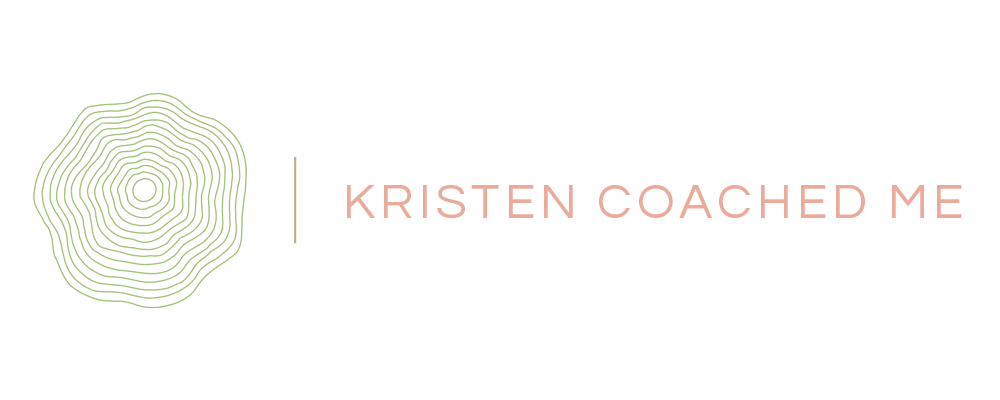 The logo of kristen coached me with transparent background